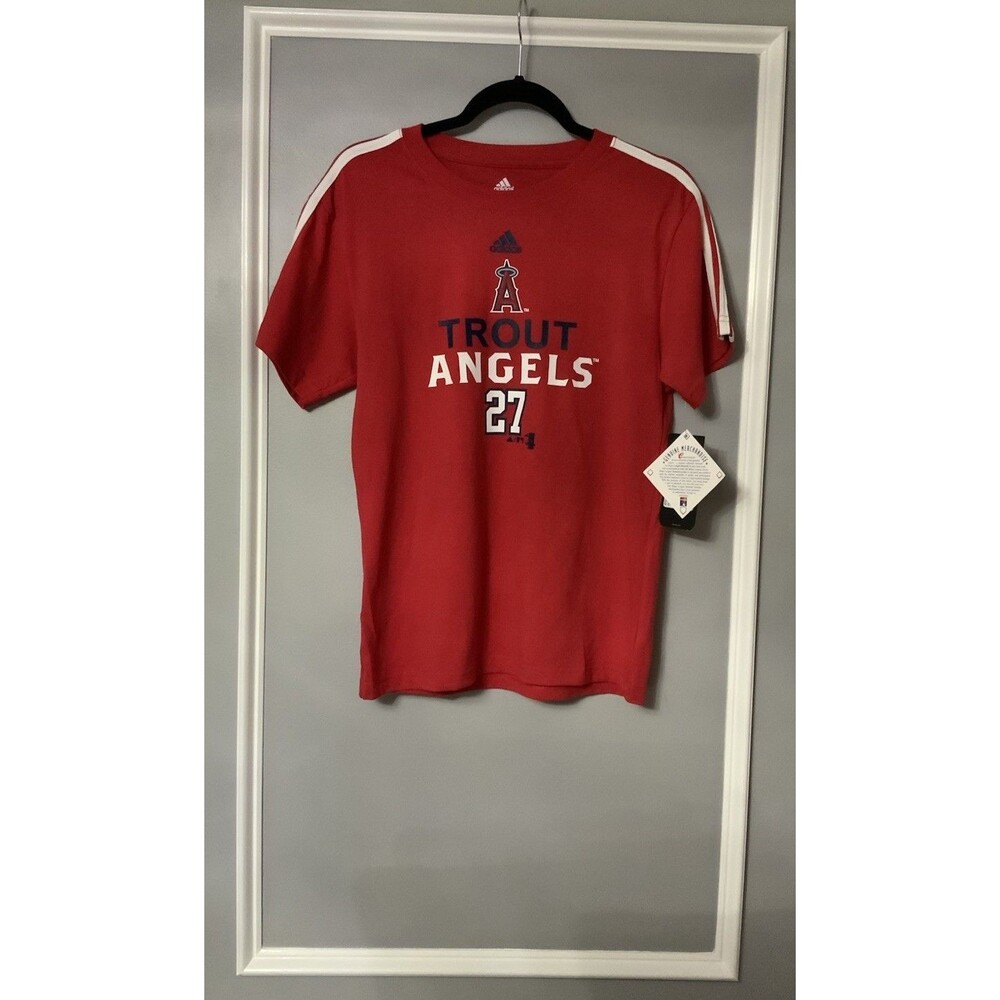 MLB Trout 27' Angels Tee Kid's Lrg (14/16) by Adidas